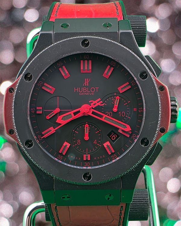 Hublot Big Bang "All Black Red" L. E. 44MM Black Dial Leather Strap (301.CI.1130.GR.ABR10)
