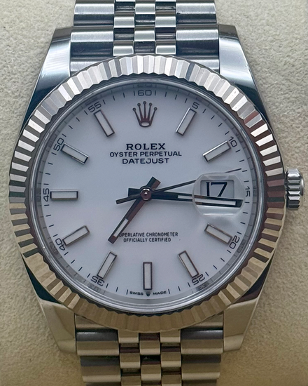 2024 Rolex Datejust 41MM White Dial Jubilee Bracelet (126334)
