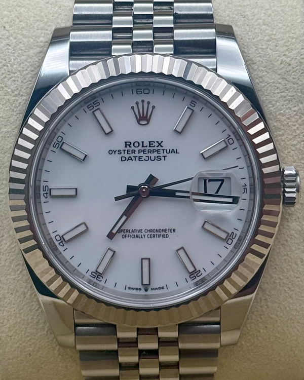 2025 Rolex Datejust 41MM White Dial Jubilee Bracelet (126334)