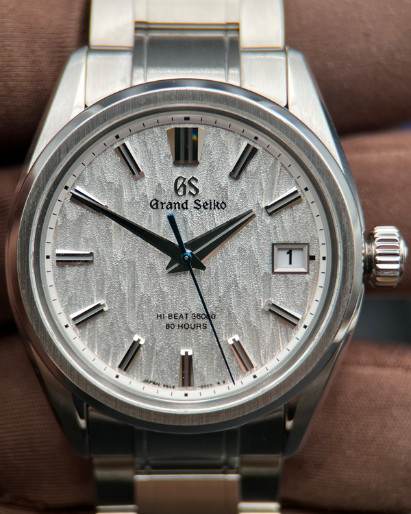 Grand Seiko Evolution 9 "White Birch" 40MM Silver Dial Steel Bracelet (SLGH005G)