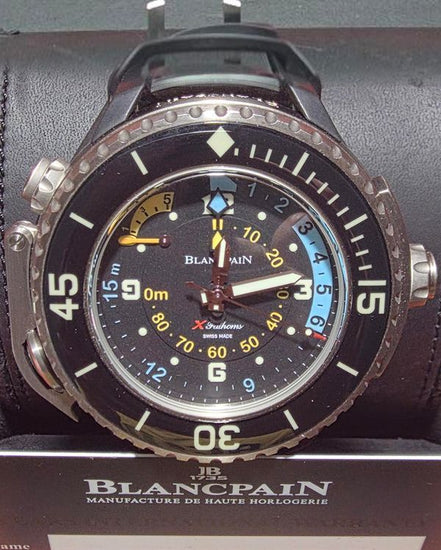 2022 Blancpain Fifty Fathoms X Fathoms Depth Gauge 55.6MM Black Dial Rubber Strap (5018-1230-64A)