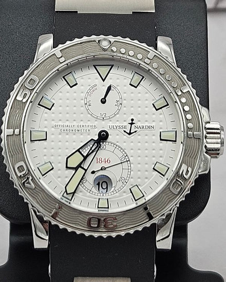 2007 Ulysse Nardin Marine Diver 42.7MM White Dial Rubber Strap (263-33)