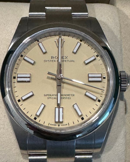 2025 Rolex Oyster Perpetual 41MM Beige Dial Oyster Bracelet (134300)