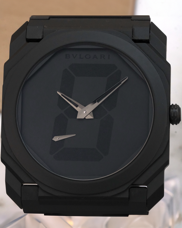 2022 Bvlgari Octo Finissimo Tatsuo Miyajima L. E. 40MM Black Dial Ceramic Bracelet (103563)