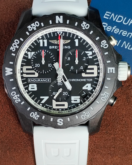 2020 Breitling Endurance Pro 44MM Quartz Black Dial Rubber Strap (X82310A71B1S1)