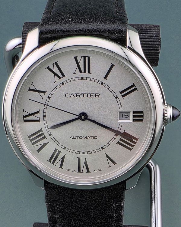 2022 Cartier Ronde Croisière de Cartier 40MM Silver Dial Leather Strap (WSRN0032)