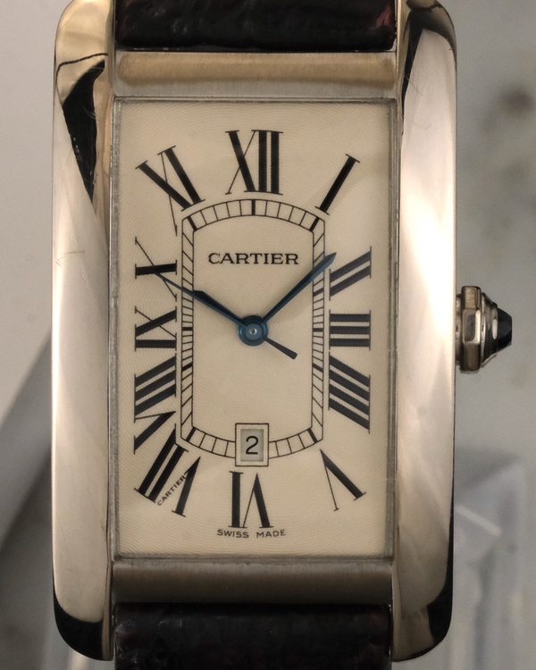 2010 Cartier Tank Américaine 27MM White Dial Leather Strap (W2603256)