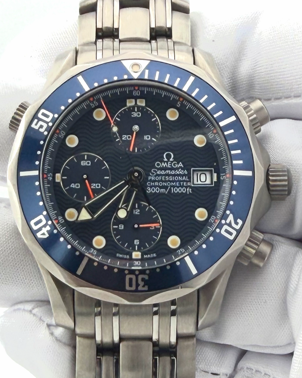 Omega Seamaster Diver 300M 41.5MM Blue Dial Titanium Bracelet (2298.80.00)