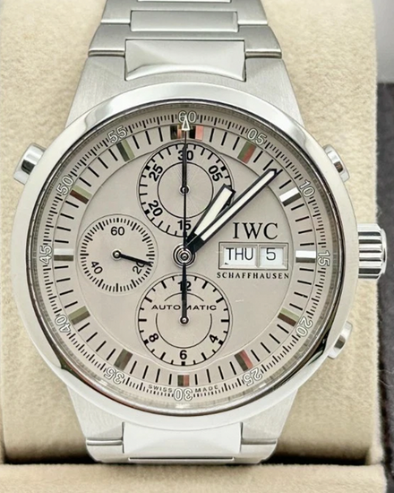 2002 IWC Schaffhausen GST Chronograph "Split Second" 43MM Silver Dial Steel Bracelet (IW371508)