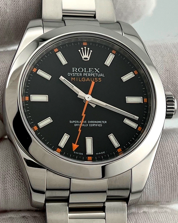 Rolex Milgauss 40MM Black Dial Oyster Bracelet (116400)