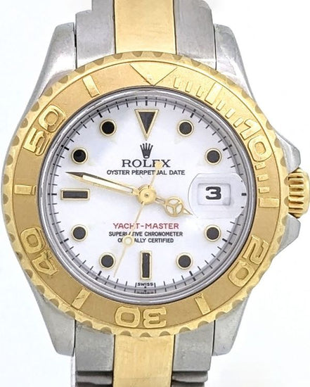 Rolex Yacht-Master 29MM White "Swiss Only" Dial Two-Tone Oyster Bracelet (69623)