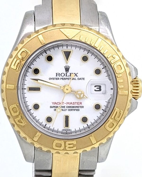 Rolex Yacht-Master 29MM White "Swiss Only" Dial Two-Tone Oyster Bracelet (69623)
