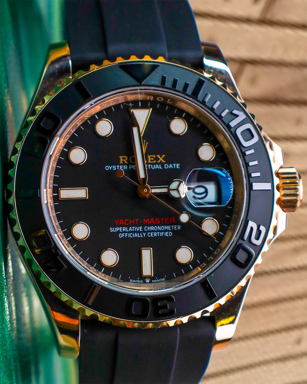 2023 Rolex Yacht-Master 40MM Black Dial Rubber Strap (126655)