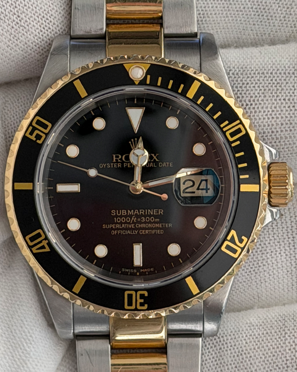 2006 Rolex Submariner Date 40MM Black Dial Two-Tone Oyster Bracelet (16613LN)