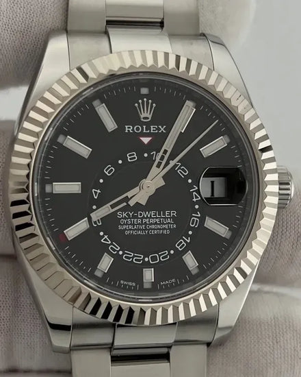 Rolex Sky-Dweller 42MM Black Dial Oyster Bracelet (326934)