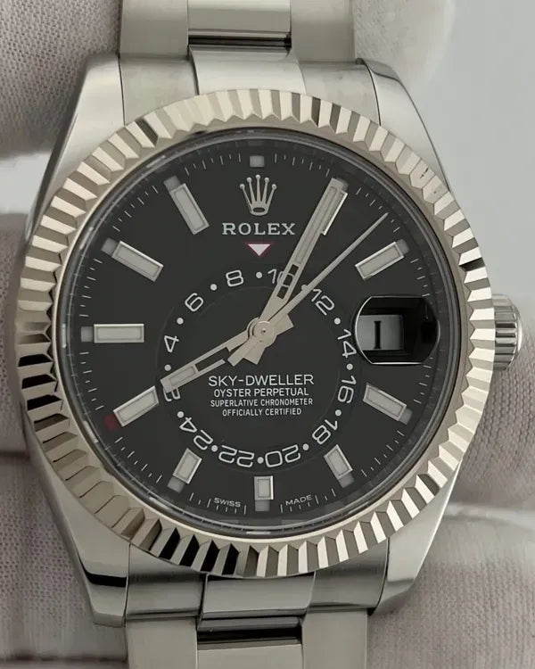 Rolex Sky-Dweller 42MM Black Dial Oyster Bracelet (326934)