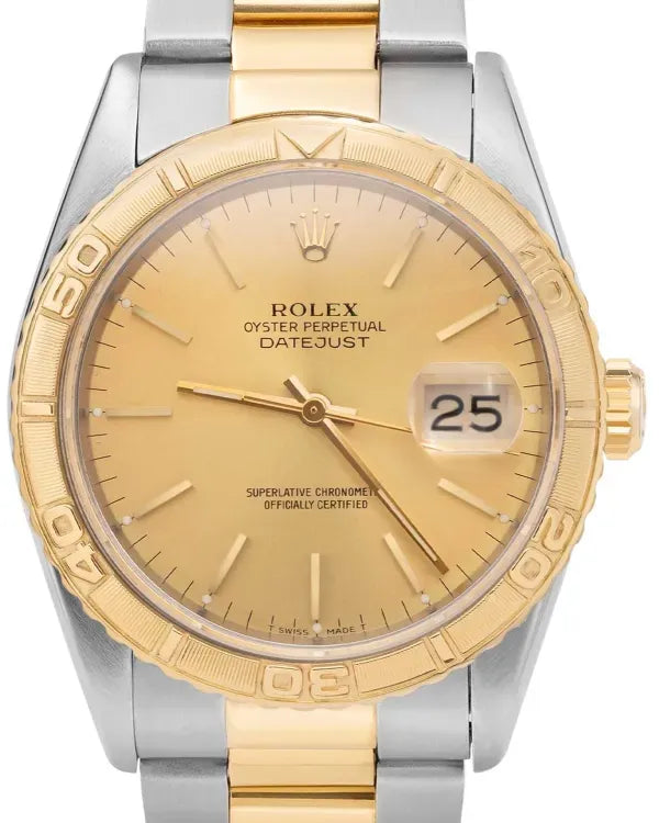 Rolex Datejust Turn-O-Graph 36MM Champagne Dial Two-Tone Oyster Bracelet (16263)