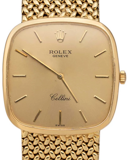 Rolex Cellini 30MM Champagne Dial Aftermarket Yellow Gold Bracelet (4311)