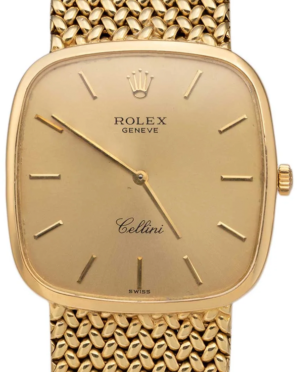 Rolex Cellini 30MM Champagne Dial Aftermarket Yellow Gold Bracelet (4311)