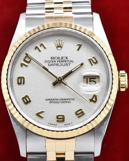 1994 (S Serial) Rolex Datejust 36MM White "Jubilee" Dial Two-Tone Jubilee Bracelet (16233)
