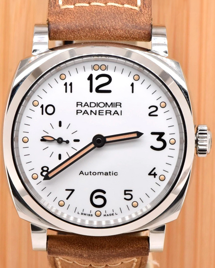 2016 Panerai Radiomir 1940 3 Days 42MM White Dial Leather Strap (PAM00655)