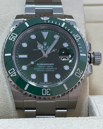 2019 Rolex Submariner Date "Hulk" 40MM Green Dial Oyster Bracelet (116610LV)
