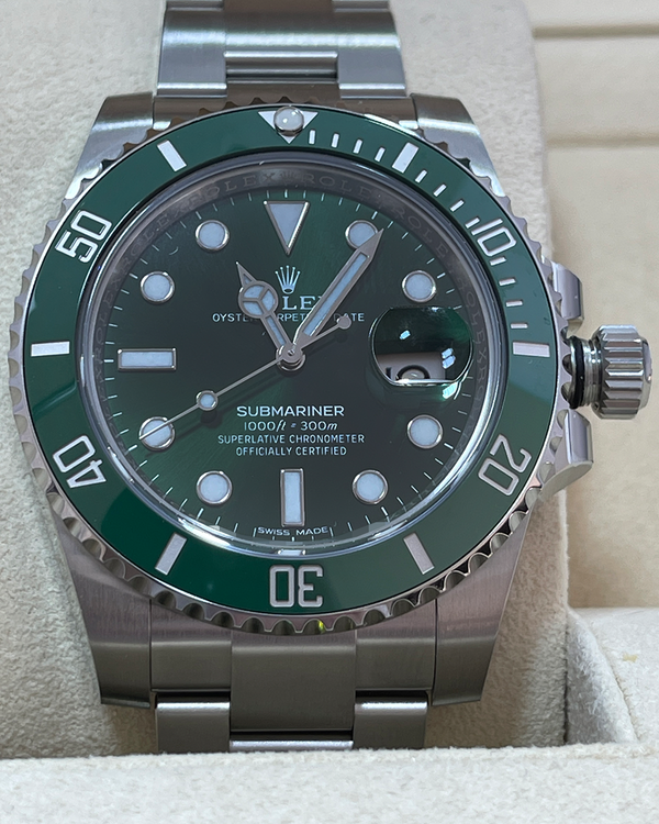 2019 Rolex Submariner Date "Hulk" 40MM Green Dial Oyster Bracelet (116610LV)