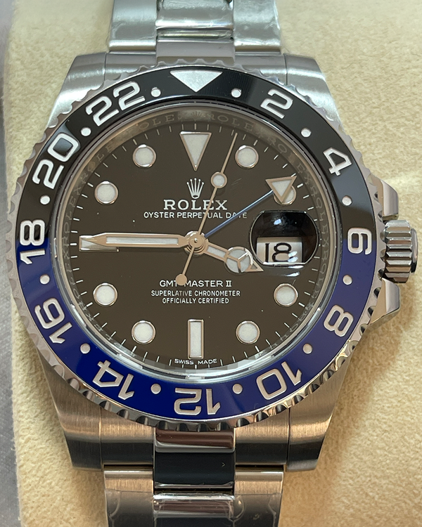 2018 Rolex GMT-Master II "Batman" 40MM Black Dial Oyster Bracelet (116710BLNR)