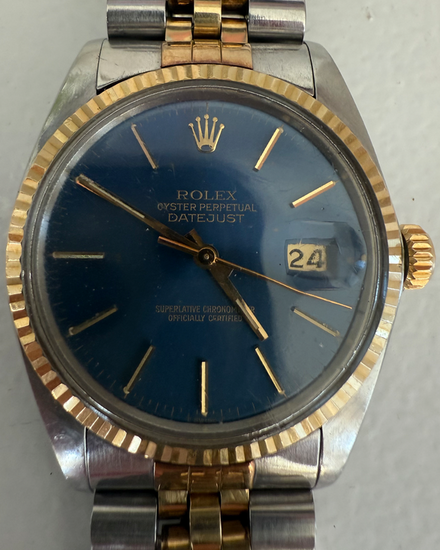 1979 (6.0 Mill. Serial) Rolex Datejust 36MM Blue Dial Two-Tone Jubilee Bracelet (16013)