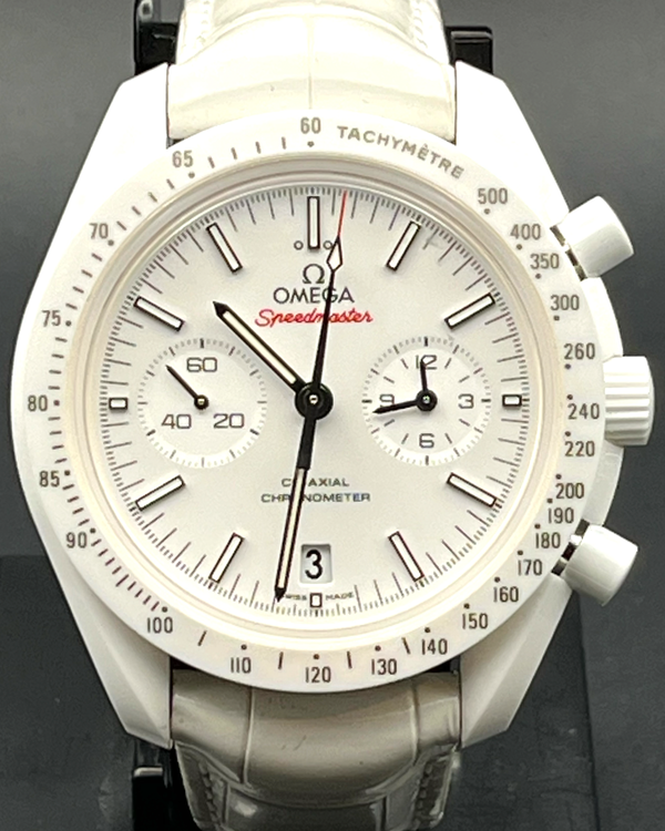 2021 Omega Speedmaster Dark Side of the Moon "White Side of the Moon" 44.25MM White Dial Leather Strap (311.93.44.51.04.002)