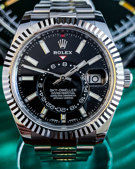 2021 Rolex Sky-Dweller 42MM Black Dial Oyster Bracelet (326934)