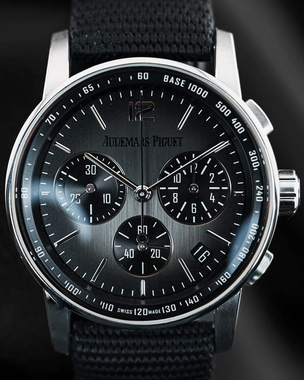 2022 Audemars Piguet Code 11.59 Chronograph 41MM Smoked Grey Dial Textile Strap (26393NB.OO.A002KB.01)