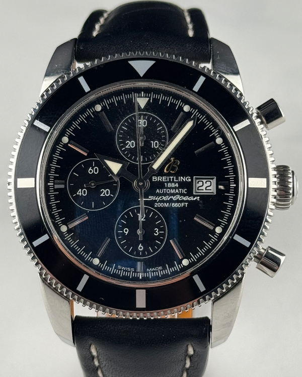 Breitling Superocean Heritage 46MM Black Dial Leather Strap (A13320)