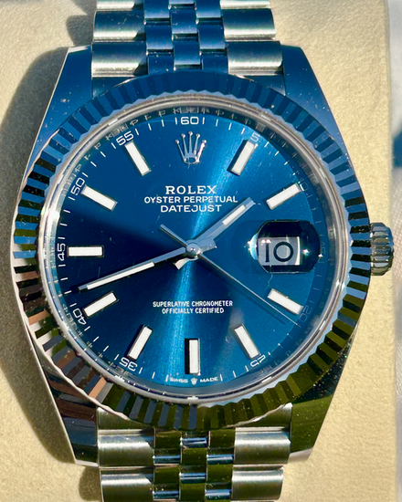 2025 Rolex Datejust 41MM Blue Dial Jubilee Bracelet (126334)