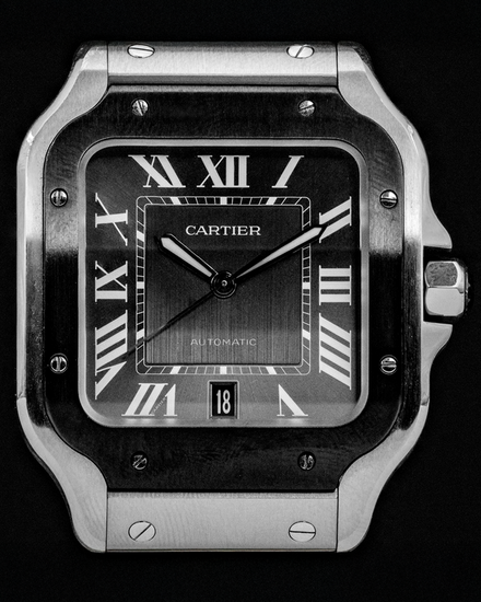 2021 Cartier Santos De Cartier 39.8MM Grey Dial Steel Bracelet (WSSA0037)