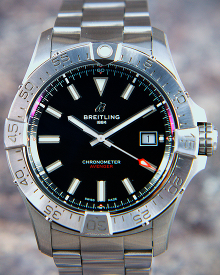 2025 Breitling Avenger 42MM Black Dial Steel Bracelet (A17328101B1A1)