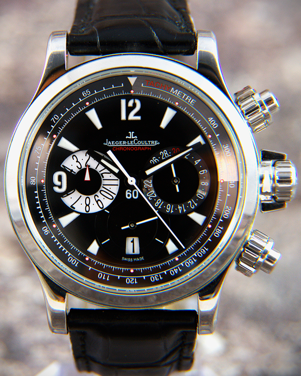 Jaeger-LeCoultre Master Compressor Chronograph 41MM Black Dial Leather Strap (146.8.25)