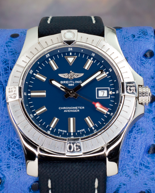 2021 Breitling Avenger 43MM Blue Dial Leather Strap (A17318)