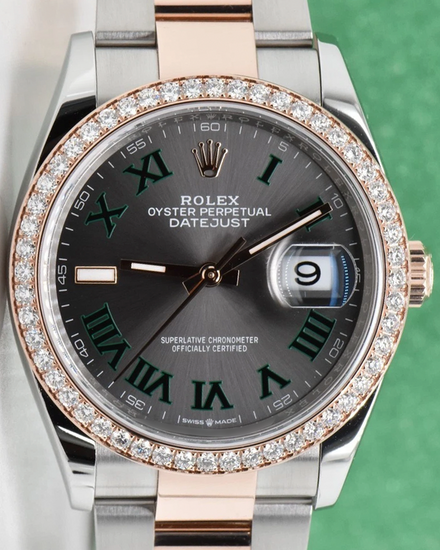 2024 Rolex Datejust "Wimbledon" 36MM Slate Dial Two-Tone Oyster Bracelet (126281RBR)