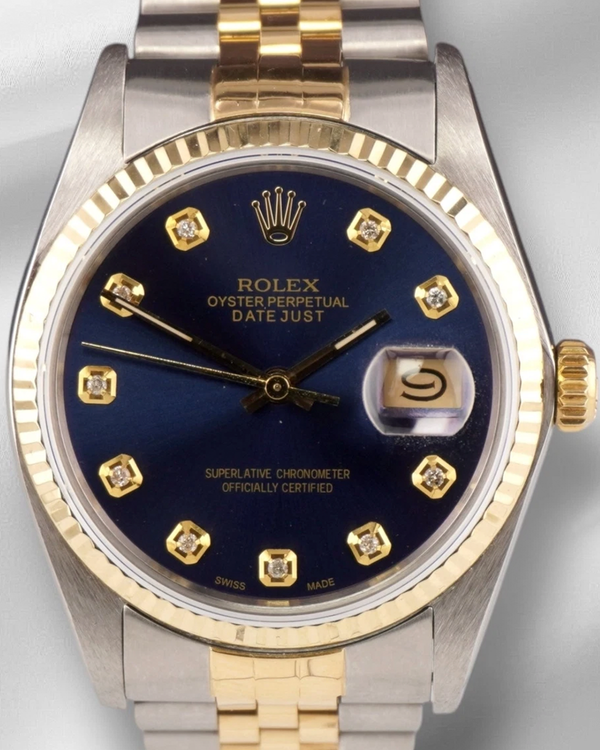 Rolex Datejust 36MM Aftermarket Blue Dial Two-Tone Jubilee Bracelet (16013)
