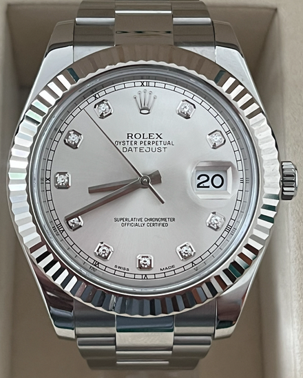 2017 Rolex Datejust II 41MM Silver Dial Oyster Bracelet (116334)