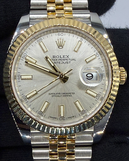 2016 Rolex Datejust 41MM Silver Dial Two-Tone Jubilee Bracelet (126333)