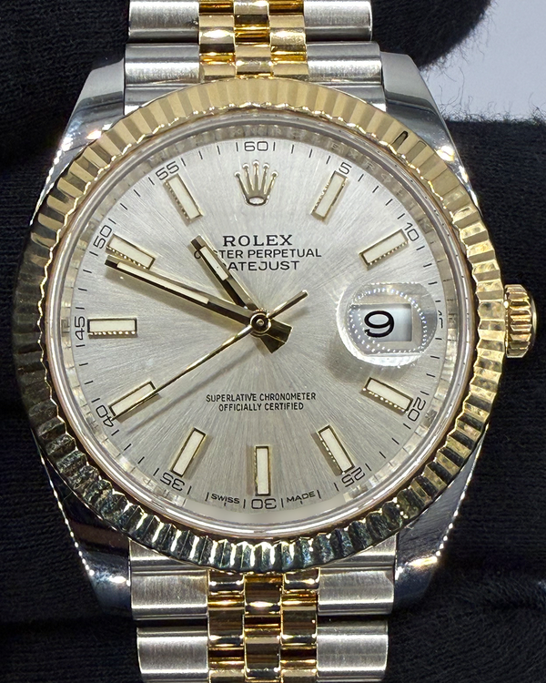 2016 Rolex Datejust 41MM Silver Dial Two-Tone Jubilee Bracelet (126333)