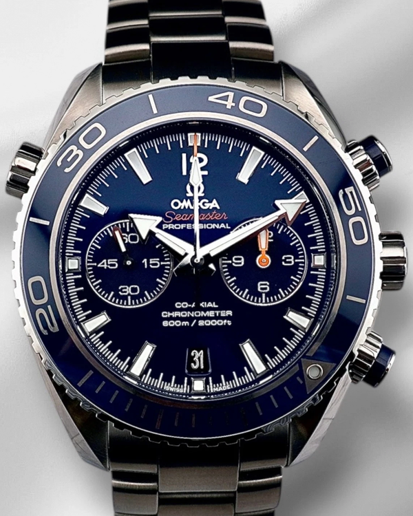 2015 Omega Seamaster Planet Ocean 600M 45.5MM Blue Dial Titanium Bracelet (232.90.46.51.03.001)