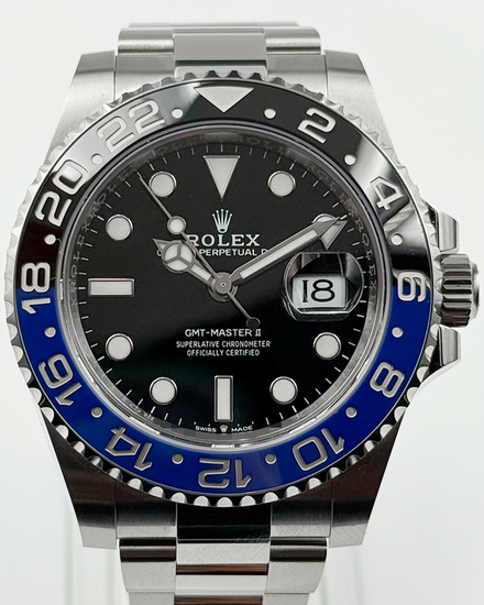 2025 Rolex GMT-Master II "Batman" 40MM Black Dial Oyster Bracelet (126710BLNR)