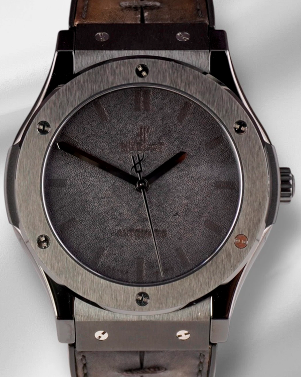 2016 Hublot Classic Fusion "Berluti All Black" 45MM Black Dial Leather Strap (511.CM.0500.VR.BER16)