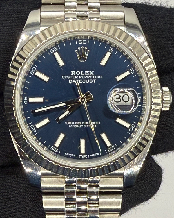 No Reserve - 2017 Rolex Datejust 41MM Blue Dial Jubilee Bracelet (126334)