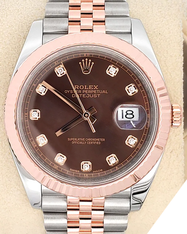 2016 Rolex Datejust 41MM Chocolate Dial Two-Tone Jubilee Bracelet (126331)