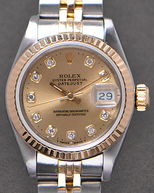 Rolex Lady-Datejust 26MM Champagne Dial Two-Tone Jubilee Bracelet (69173)