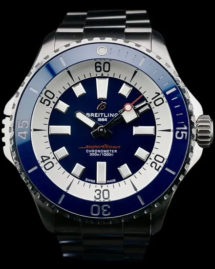 2023 Breitling Superocean 46MM Blue Dial Steel Bracelet (A17378E71C1A1)